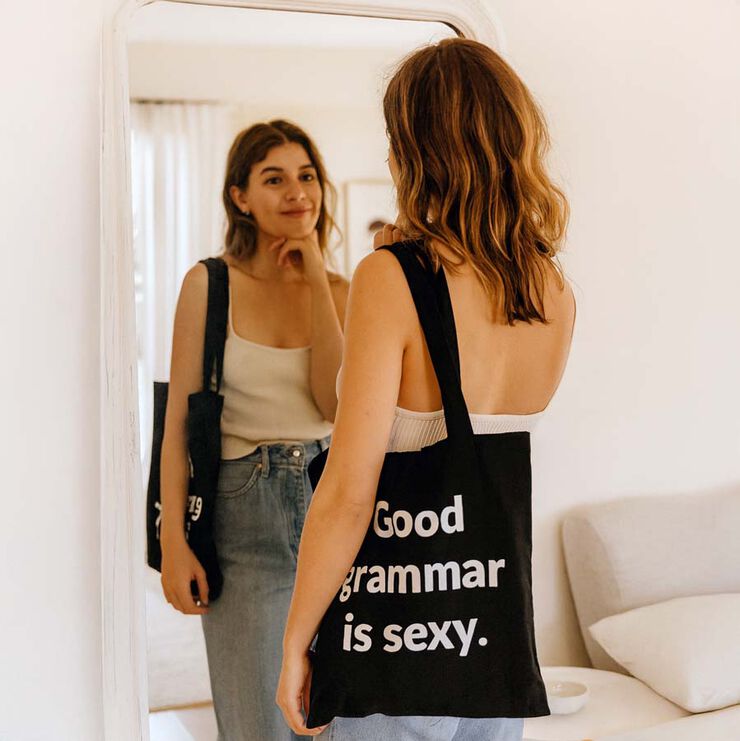Tote bag ''Good grammar is sexy''