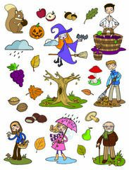 Gomets tem&agrave;tics Apli La Tardor 12 fulls 276u