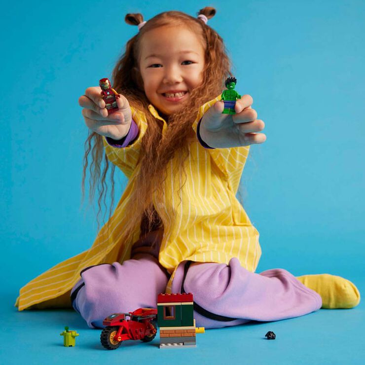 LEGO® Super Héroes Iron Man con Moto y Hulk 76287