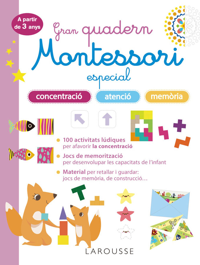 Gran quadern Montessori especial concentraci&oacute;, atenci&oacute; i memoria. A partir de 3 anys
