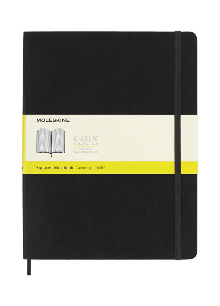 Libreta Moleskine Soft XL Negro Cuadro