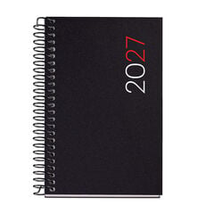 Agenda Miquelrius Espiral Caddy D&iacute;a P&aacute;gina Catal&aacute;n 2027 City Negro