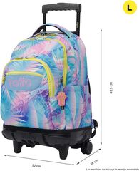 Mochila con ruedas Totto Renglones Prisma