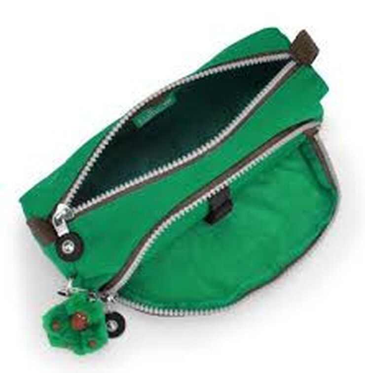 Portalápices Kipling Cute 2 cremalleras Verde