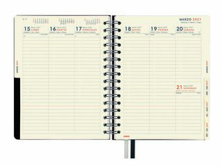 Agenda Finocam 16M Tempus 1/4 Sem/Vista Vertical Castellano 2026-27 Negro