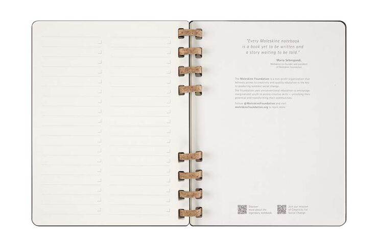 Agenda espiral Moleskine Life Planner 12m sem/vista 2025 XL negro