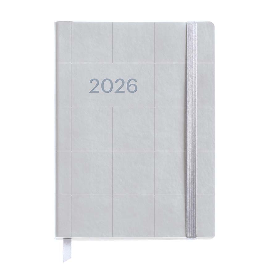 Agenda Miquelrius Journal 12x16 sem/vista mult 2026 Quad. silver