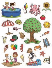 Gomets temàtics Apli L'Estiu 12 fulls 264u