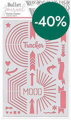 Plantilla Stencil Bullet Journal Aladine medidores