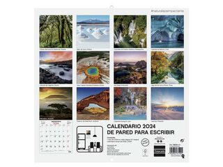 Calendari paret Finocam 30X30 2024 Natural.cas