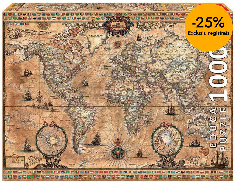 Puzle 1000 piezas Mapamundi