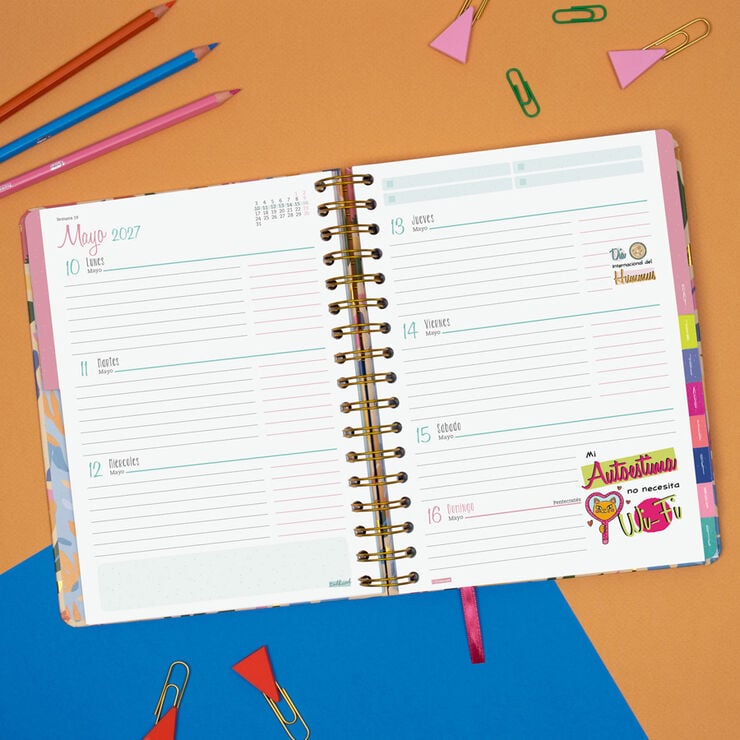 Agenda Finocam Talkual Semana Vista Horizontal 2027 Castellano Lema