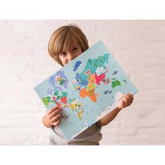 Juego Magnético Mapa Mundi 40 piezas