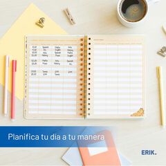 Agenda escolar Erik A5 sem/vista multilingüe 2025-26 Garfield