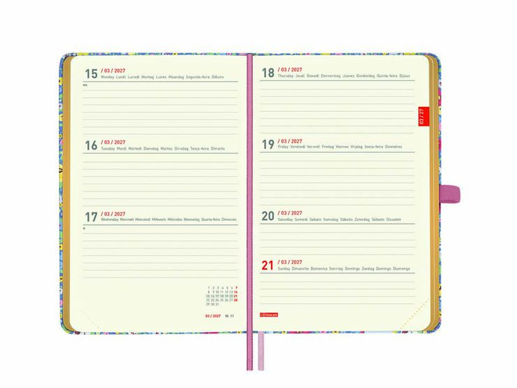 Agenda Finocam 18M M3 Sem/Vista Multiling&uuml;e 2026-27 Girl
