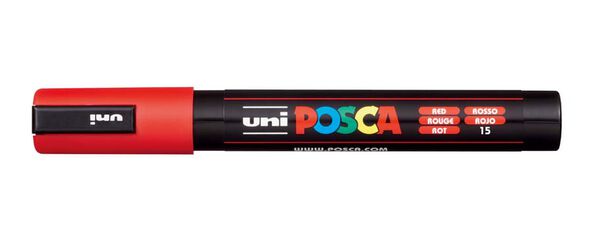 Retolador Posca PC-5M vermell
