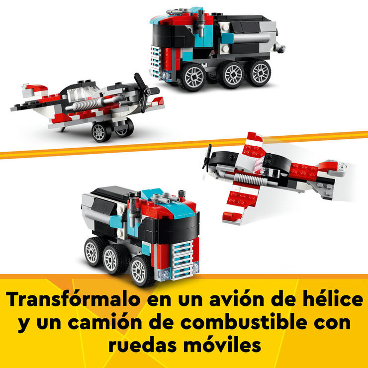 LEGO® Creator Camió Plataforma amb Helicòptero Convertible 31146