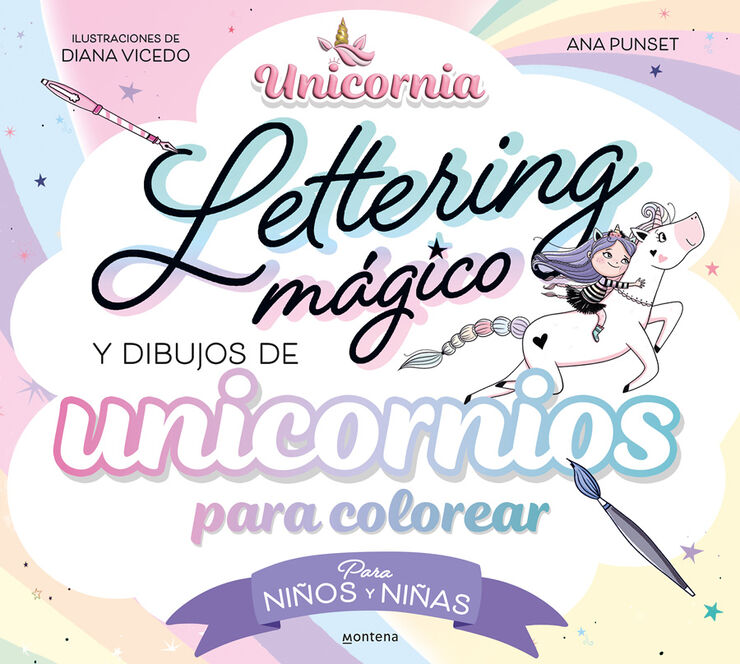 Unicornia - Lettering mágico y dibujos de unicornios para colorear&#x0200B,