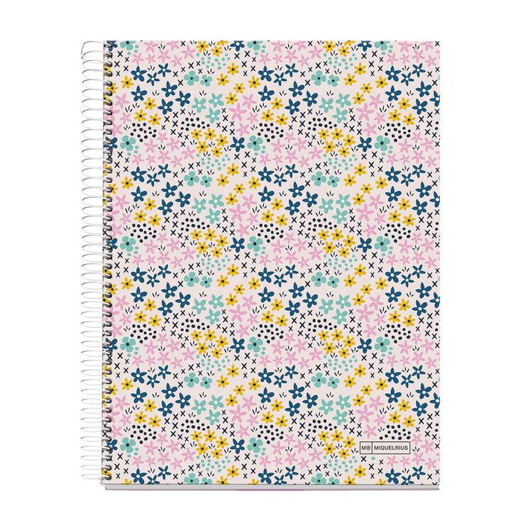 Notebook 4 A4 120 hojas 5x5 Miquelrius Happy Flower