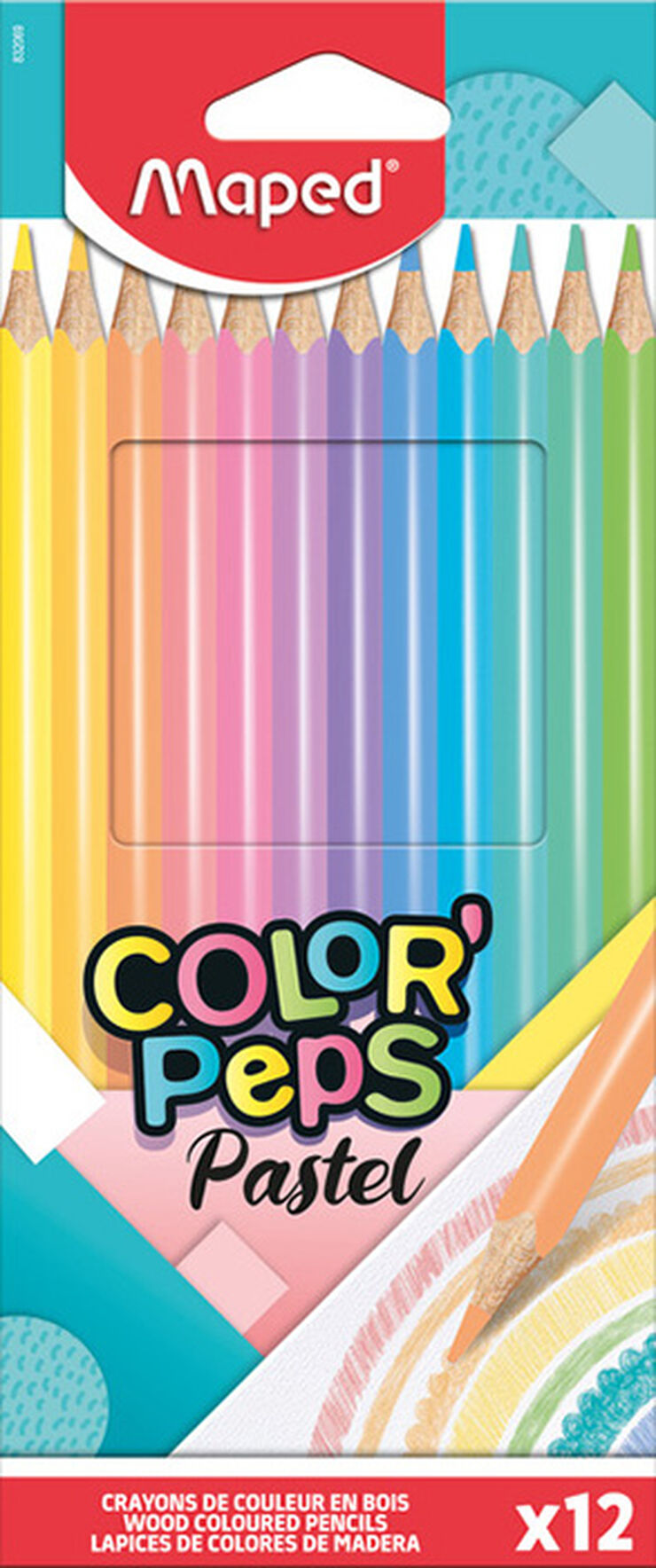 Lápices Maped ColorPeps' Pastel 12 colores