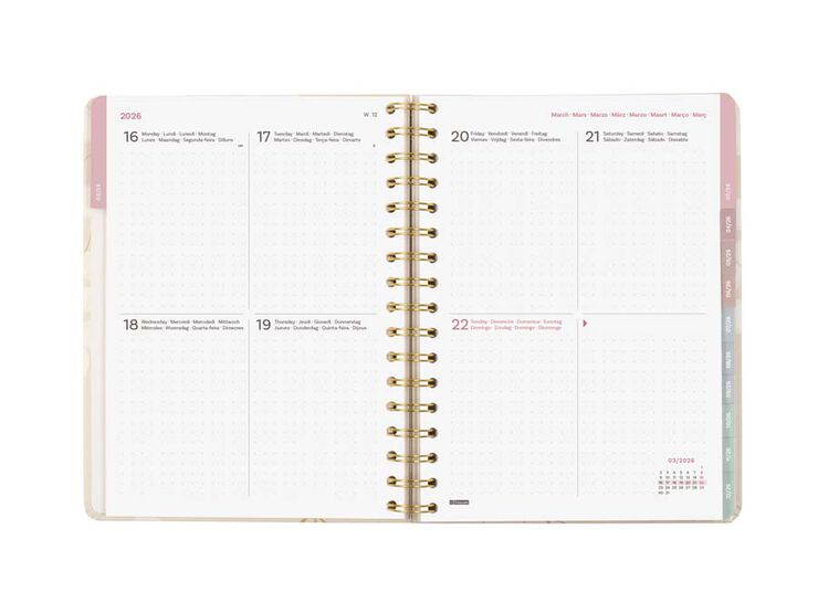 Agenda Finocam Optimal 1/4 sem/vista horizontal mult 2026 Vera