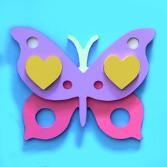 Kit Aladine Pinta Figura madera Mariposa