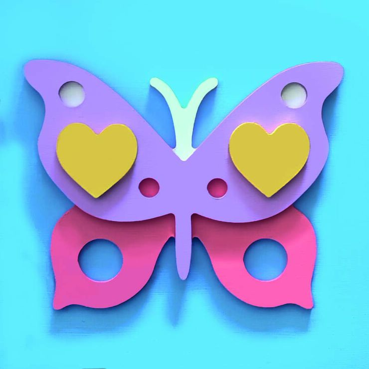 Kit Aladine Pinta Figura madera Mariposa