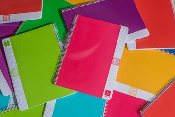 Libreta espiral Escolofi Basic A4 80 hojas 4x4 azul