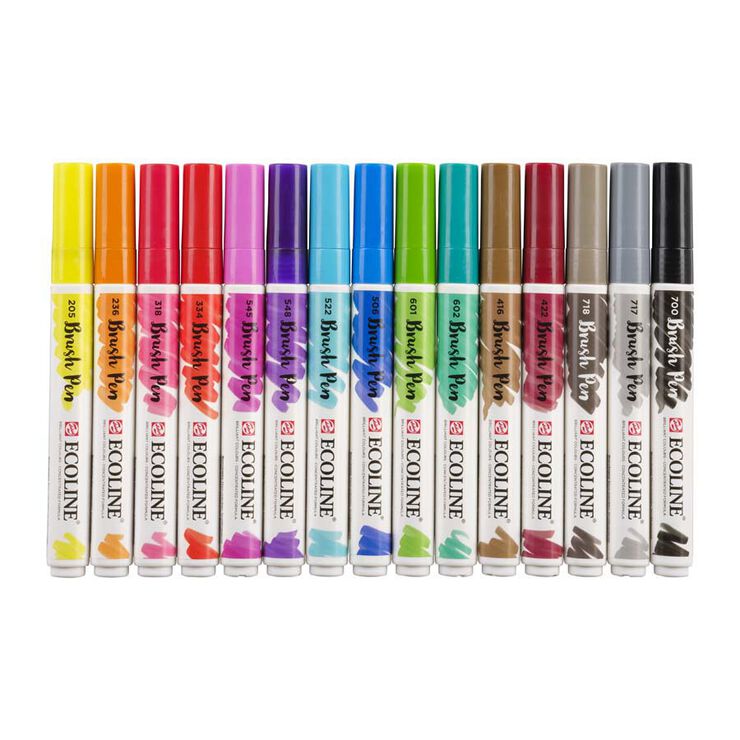 Rotuladores Pincel Talens Ecoline 15 colores