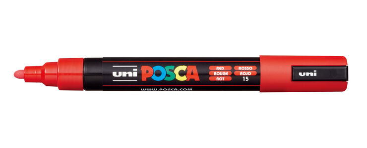 Retolador Posca PC-5M vermell