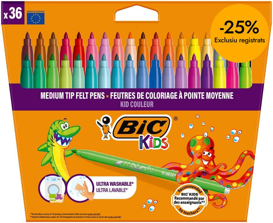 Rotuladores Bic Kids Color 36 colores