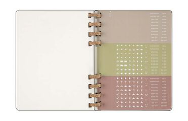 Agenda espiral Moleskine Life Planner 12m sem/vista 2025 XL negro