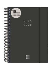Agenda Finocam espiral 18 mesos E10 2dia/pàg mult 2025-26 negre
