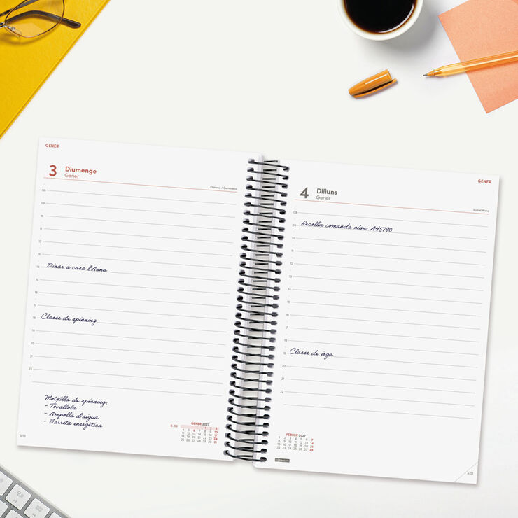 Agenda Finocam Year D&iacute;a P&aacute;gina 2027 Catal&aacute;n Negro