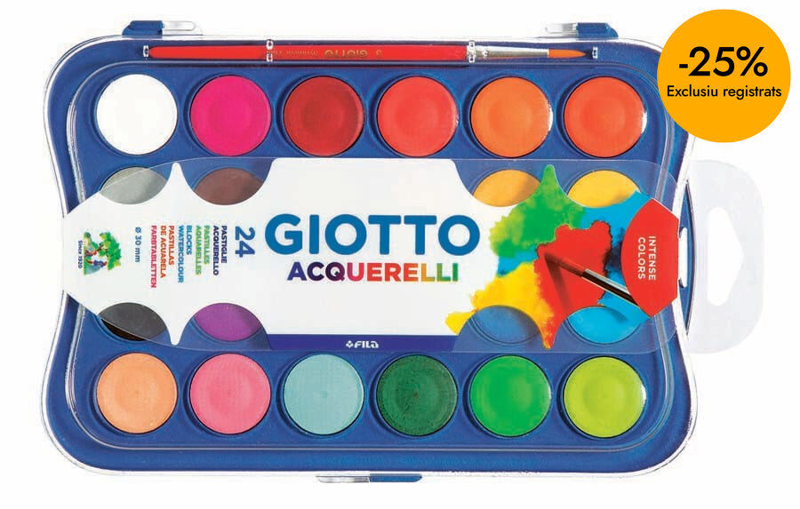 Acuarelas Giotto 24 colores + pinceles