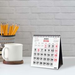 Calendario sobremesa Finocam Números grandes XS 2026 castellano