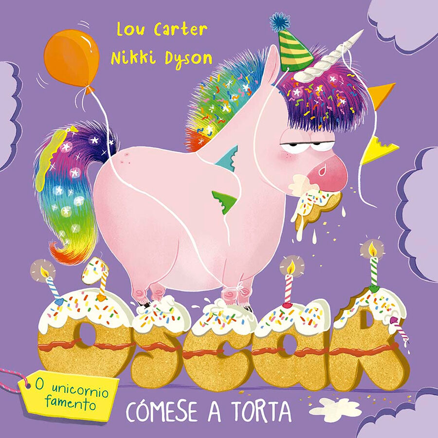 &Oacute;scar o unicornio famento c&oacute;mese la torta