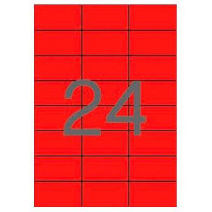 Etiqueta Apli Inkjet 70x37 20F Vermell