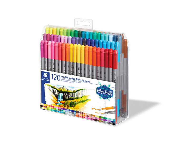 Retoladors Staedtler doble punta 36 colors