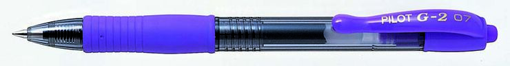Bolígrafo Pilot G-2 lila Pastel Cx 12u