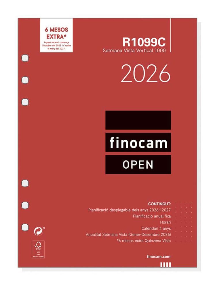 Recambio Finocam Open 1000 R1099C sem/vista cat 2026