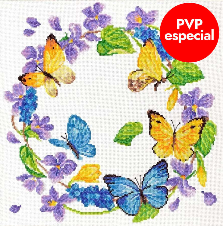 Kit Punto de cruz Ladybird Mariposas