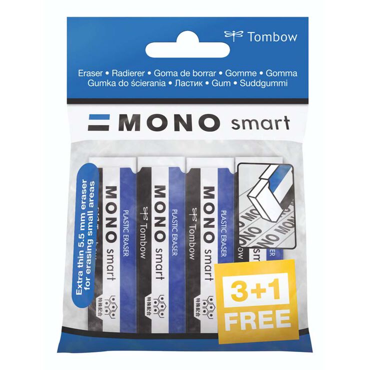 Goma de borrar Tombow Mono Smart 3+1