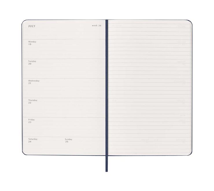 Agenda Moleskine 18 meses d&iacute;a/p&aacute;g L tapa dura azul