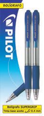 Bolígrafos Pilot Super Grip azul 2u Bolígrafos Pilot Super Grip azul 2u