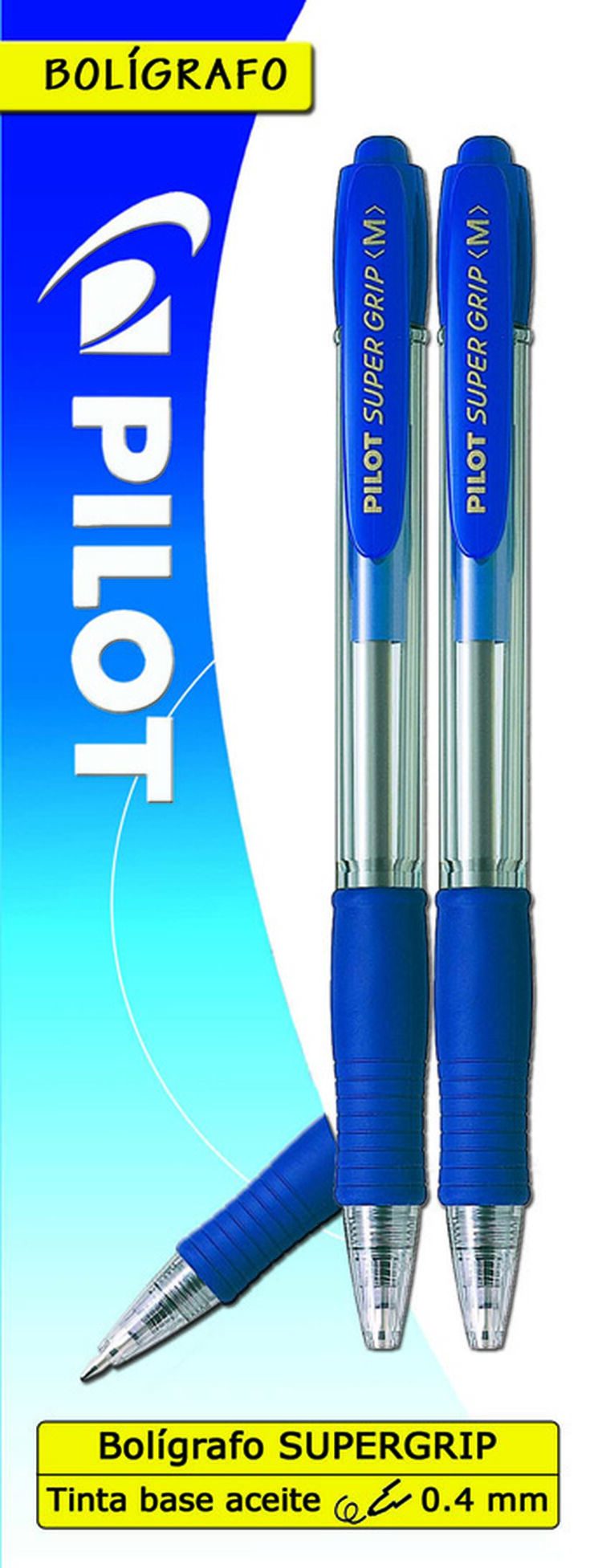 Bolígrafo Pilot Super Grip M Azul 2 u Bolígrafo Pilot Super Grip M Azul 2 u