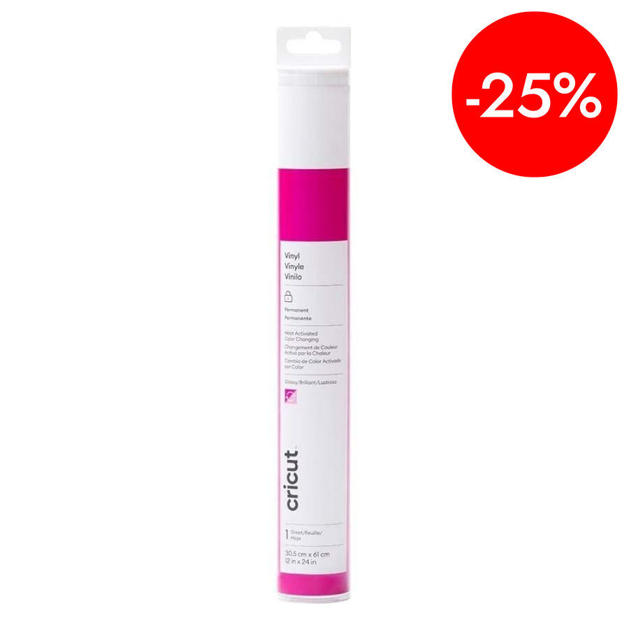 Vinilo permanente cambio calor rosa 30x61cm