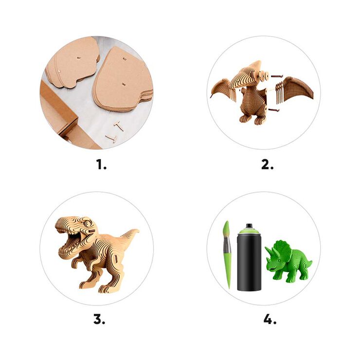 Puzzle 3D Cartonic Dinos Trio