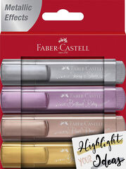 Marcadores Metal Faber-Castell Texliner 4 colores