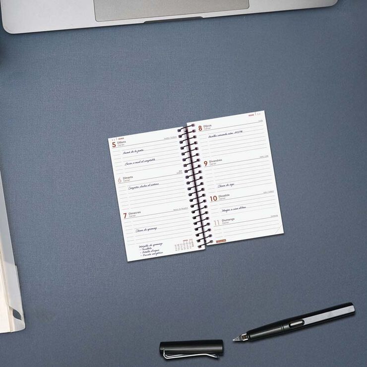 Agenda Finocam Opaque E3 sem/vista horizontal cat 2026 negro